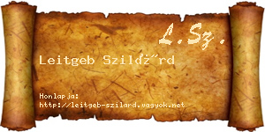 Leitgeb Szilárd névjegykártya